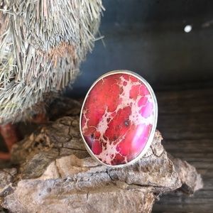 Pink Natural Jasper Ring